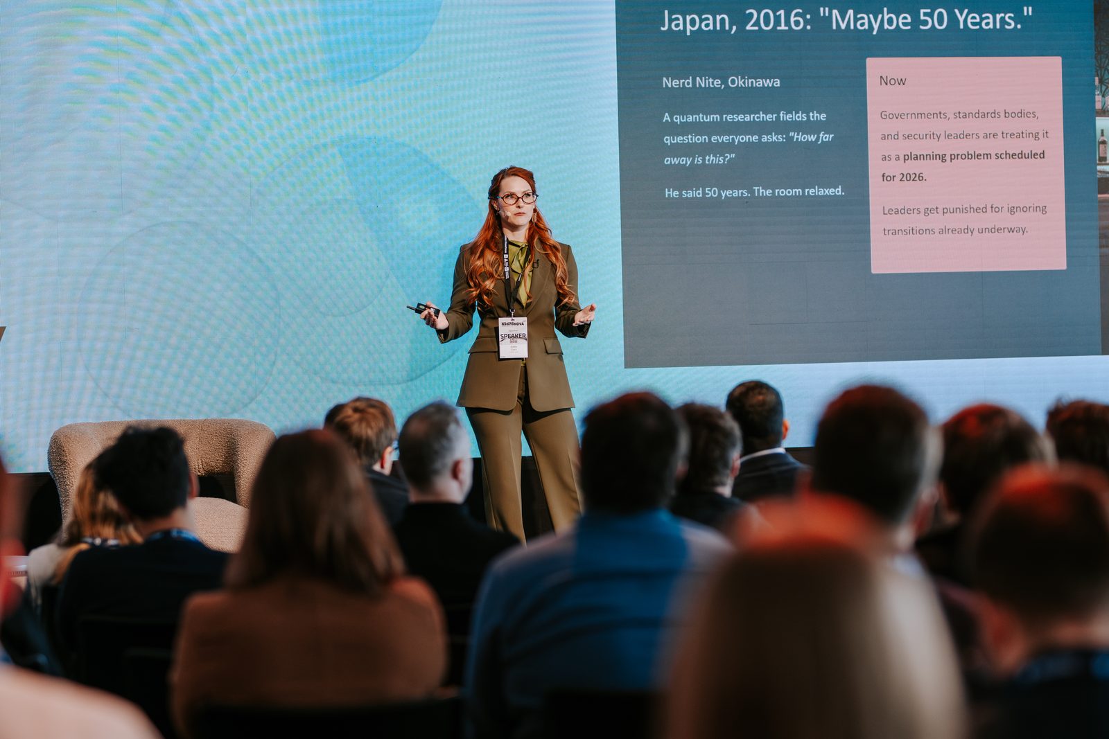 Addie LaMarr keynoting on the post-quantum timeline